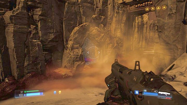 Entrance to the map can be found by jumping to the right from the bridge that leads to the large gate - Kadingir Sanctum | Walkthrough - Walkthrough - Doom Game Guide & Walkthrough