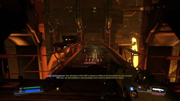 Now you must again go to the right from the door - Foundry | Walkthrough - Walkthrough - Doom Game Guide & Walkthrough