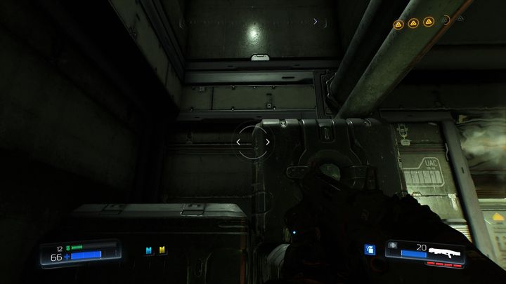 Look to the right before you walk through the door at the end of the room - Foundry | Walkthrough - Walkthrough - Doom Game Guide & Walkthrough