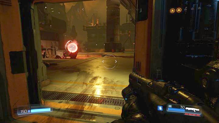 Now you can go back to the recently destroyed filter and turn this time to the right - Argent Facility | Walkthrough - Walkthrough - Doom Game Guide & Walkthrough