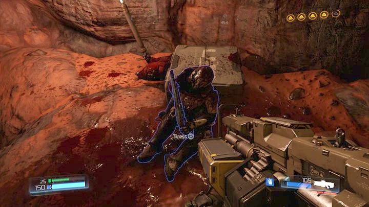 The narrow path will lead you to Supershotgun which will prove to be useful during the battle with the demons that will appear after destroying the third filter - Argent Facility | Walkthrough - Walkthrough - Doom Game Guide & Walkthrough