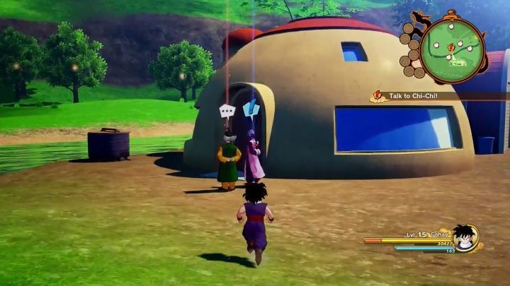 Um diese Mission zu starten, müssen Sie zu Gokus Haus gehen – Vertrautes Gesicht |  Nebenmission in DBZ Kakarot – Angriff der Saiyajins – Dragon Ball Z Kakarot Guide