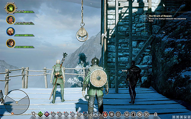 The point at which you start, after you pick the mountain pass - The Wrath of Heaven - Main storyline quests (The Path of the Inquisitor) - Dragon Age: Inquisition Game Guide & Walkthrough