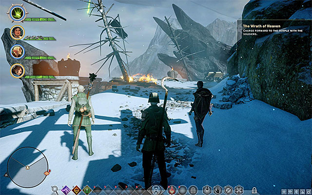 The starting point, after you choose to join the attacking forces - The Wrath of Heaven - Main storyline quests (The Path of the Inquisitor) - Dragon Age: Inquisition Game Guide & Walkthrough