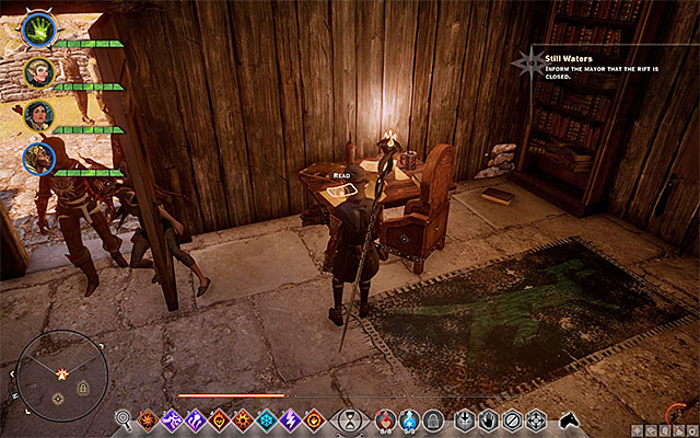 Instead of the mayor, you find the letter that he has left - Still Waters - Side Quests - Crestwood - Dragon Age: Inquisition Game Guide & Walkthrough