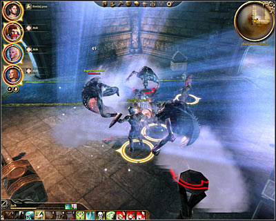 There are two passageways leading to the next section of the temple - the eastern one and the western one - Urn of the Sacred Ashes | Main quests - Main quests - Dragon Age: Origins Game Guide