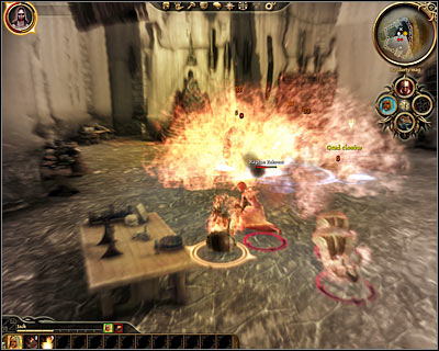 The next two rooms are heavily guarded by even more mages, so you should keep playing as a burning man in order to avoid trouble - Lost in dreams | Main quests - Main quests - Dragon Age: Origins Game Guide