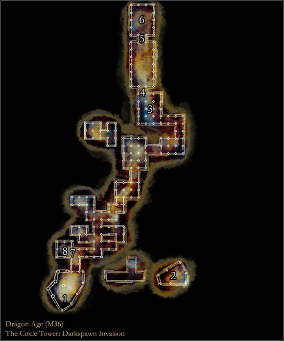 1 - Map M36: Darkspawn Invasion | Maps of locations - Maps of locations - Dragon Age: Origins Game Guide