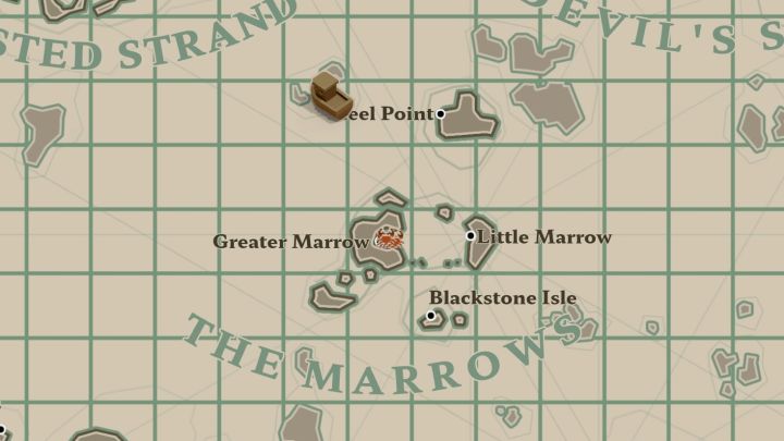 So entsperren Sie: Finden Sie ein Boot westlich von Steel Point im nördlichen Teil der Region The Marrows – Dredge: Karte „Alle Bücher“ – Geheimnisse und Sammlerstücke – Dredge Guide
