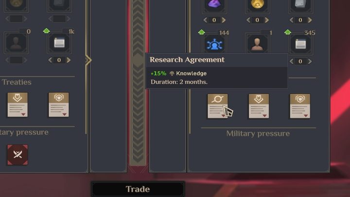 You establish treaties in the trade window - Dune Spice Wars: Trade, Exchange, and Treaties - Basics - Dune Spice Wars Guide