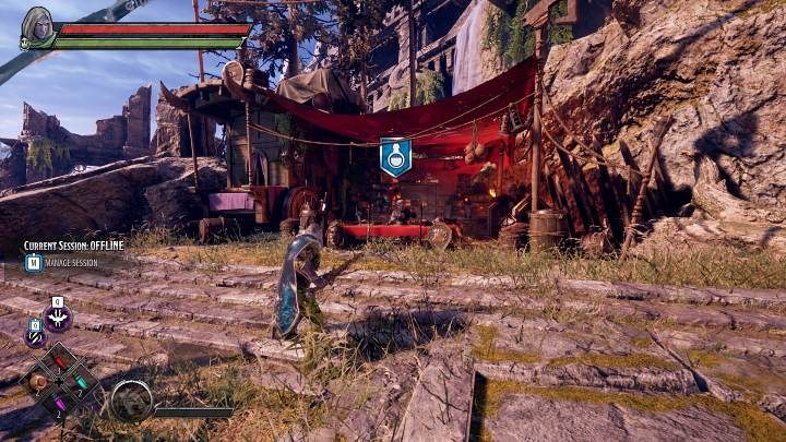 The only merchant in Dungeons & Dragons Dark Alliance is at Kelvin's Cairn Camp - Dark Alliance: Kelvins Cairn Camp - Basics - Dark Alliance Guide