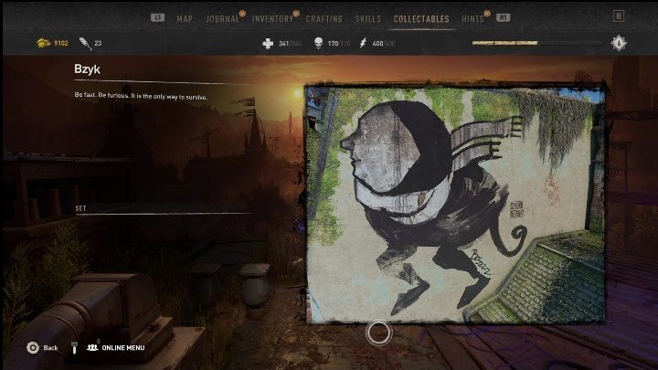 The graffiti tag was created on the bright wall of the building - Dying Light 2: Graffiti Tags (Houndfield) - list of all - Houndfield - Dying Light 2 Guide