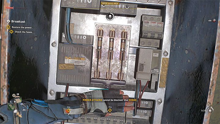 The game will mark the fuse boxes to check - Dying Light 2: Broadcast - walkthrough - Story quest - Dying Light 2 Guide