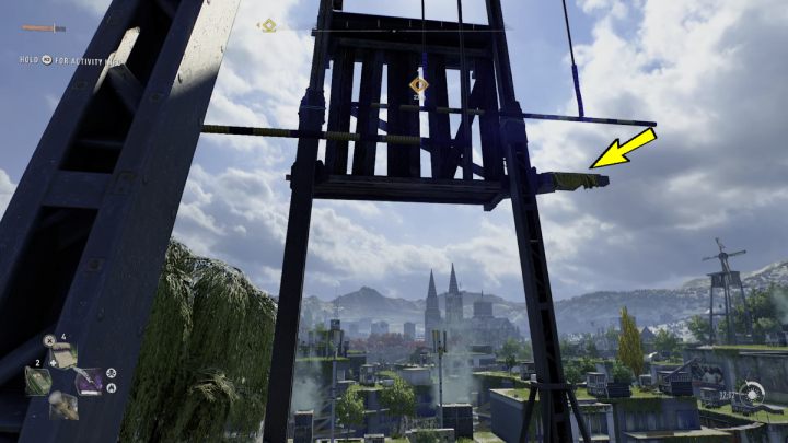 Wait until the first pole goes down and jump on it - Dying Light 2: The Wharf (Windmills) - list of all - Windmills - Dying Light 2 Guide