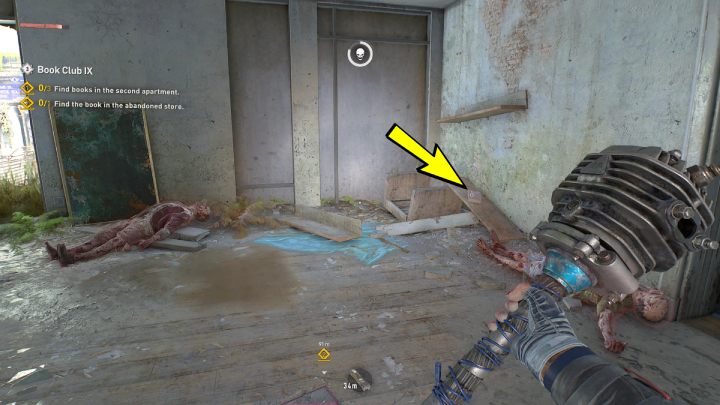 Go to the second apartment in Lower Dam Ayre and pick up the fourth book from the broken wall shelf - Dying Light 2: Book Club 9 - walkthrough - Book Club tasks - Dying Light 2 Guide