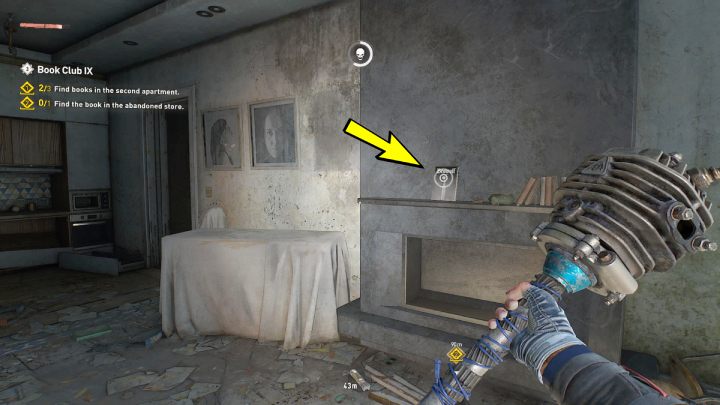 You will find the sixth book above the fireplace - Dying Light 2: Book Club 9 - walkthrough - Book Club tasks - Dying Light 2 Guide