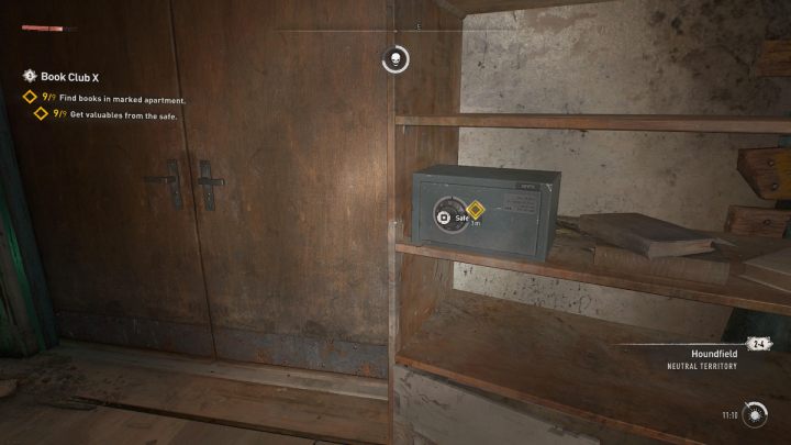 Go to the safe, use the code 21-12-55 and take the contents - Dying Light 2: Book Club 10 - walkthrough - Book Club tasks - Dying Light 2 Guide