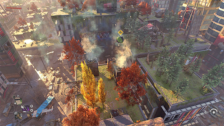 When it comes to gliding, the key are the aforementioned fans, which you can locate during the flight - Dying Light 2: Paraglider - how to unlock and use? - Exploration - Dying Light 2 Guide