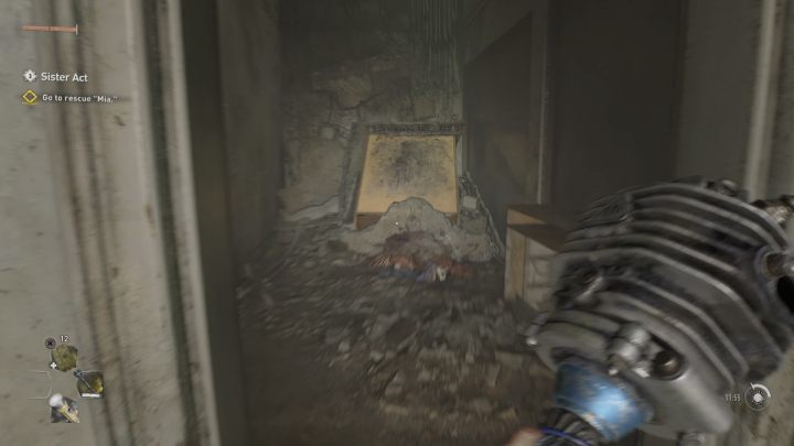 Stand on the yellow plank in one of the rooms, turn around and look up - Dying Light 2: Sister Act - walkthrough - Side quests - Dying Light 2 Guide