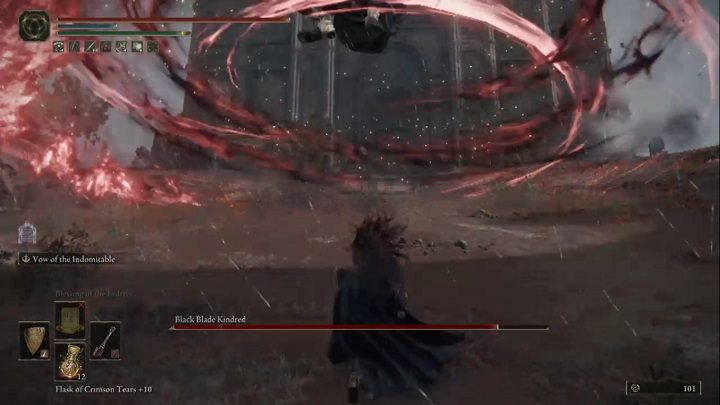 It may also happen that the opponent creates a magic tornado after jumping - Elden Ring: Black Blade Kindred - boss, how to beat? - Greyoll Dragon Barrows - Elden Ring Guide