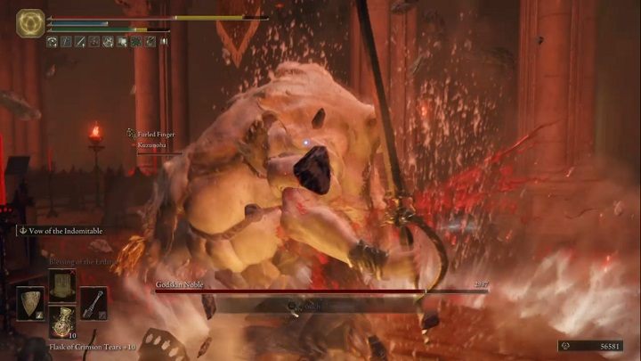 In the first phase of the fight, the opponent uses weapons and spells alternately - Elden Ring: Godskin Noble - boss, how to beat? - Volcanic mansion - Elden Ring Guide