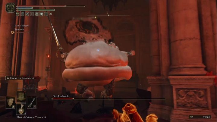 Now the opponent will also attack with his body - Elden Ring: Godskin Noble - boss, how to beat? - Volcanic mansion - Elden Ring Guide