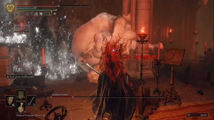 In addition, there is an attack in which the enlarged enemy will roll for a while - Elden Ring: Godskin Noble - boss, how to beat? - Volcanic mansion - Elden Ring Guide
