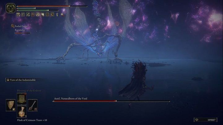 When you take about half of his HP, the enemy will move to another place (which will look like an explosion) and create a meteor shower - Elden Ring: Astel, Naturalborn of the Void - boss, how to beat? - Lake of Decay - Elden Ring Guide
