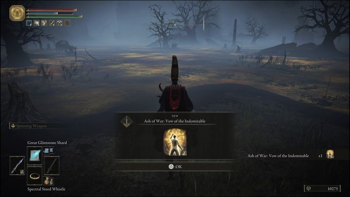 As you reach the marked location, you'll see a swamp and large crabs - Elden Ring: Ashes of War and Spirit Ashes (Liurnia of the Lakes)- list of all - Liurnia of the Lakes - Elden Ring Guide