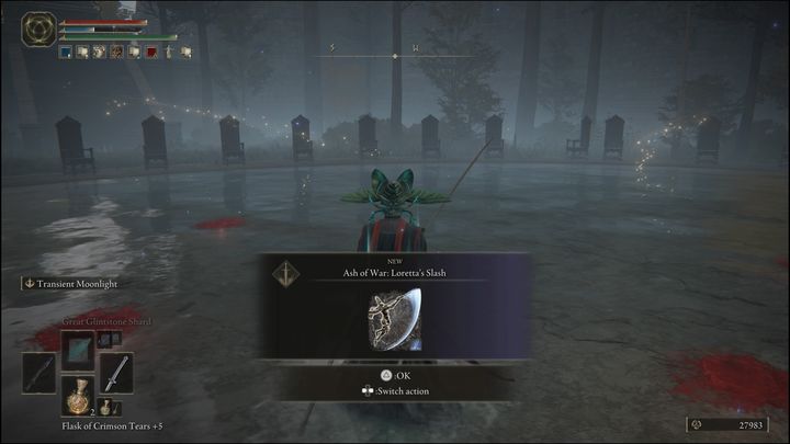 This ash is a reward for defeating the Royal Knight Loretta boss - Elden Ring: Ashes of War and Spirit Ashes (Liurnia of the Lakes)- list of all - Liurnia of the Lakes - Elden Ring Guide