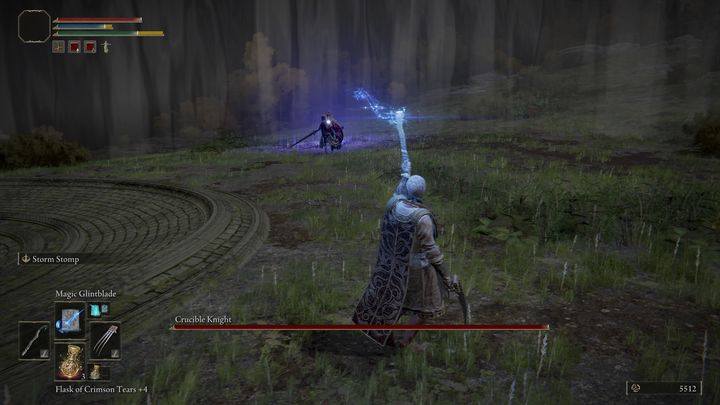 You can prepare for this fight by equipping the Magic Glintblade spell - Elden Ring: Crucible Knight - boss, how to beat? - Stormhill - Elden Ring Guide