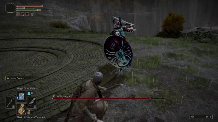 His attacks aren't fast so don't spam dodges when provoking him - after a successful dodge wait for another attack, then dodge again - Elden Ring: Crucible Knight - boss, how to beat? - Stormhill - Elden Ring Guide