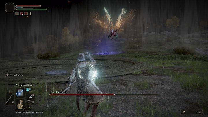 The second phase slightly changes how the battle works, as now the boss is dangerous at medium range as well - Elden Ring: Crucible Knight - boss, how to beat? - Stormhill - Elden Ring Guide