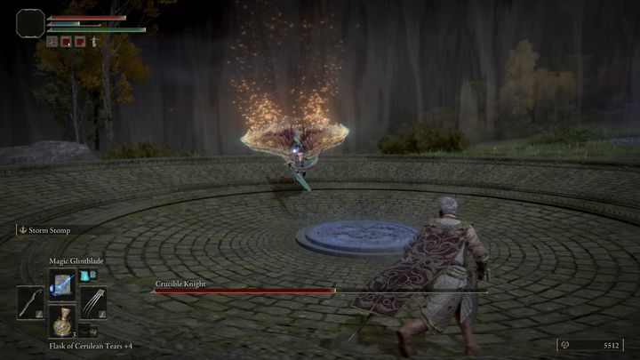 The Crucible Knight can also attack with his tail - Elden Ring: Crucible Knight - boss, how to beat? - Stormhill - Elden Ring Guide