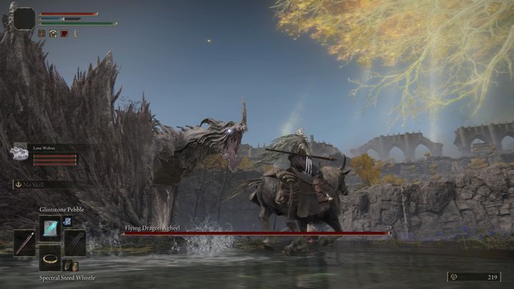 It's advisable to start the fight already riding your steed - Elden Ring: Flying Dragon Agheel - boss, how to beat? - Limgrave - Elden Ring Guide