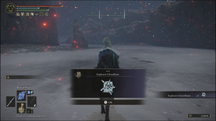 The final version of the boss, located in the Consecrated Snowfield, will reward you with the Explosive Ghostflame sorcery - Elden Ring: Deathbird - boss, how to beat? - Stormhill - Elden Ring Guide