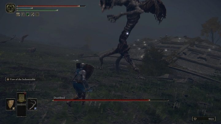 Try to stay lower than the Deathbird for most of the fight - Elden Ring: Deathbird - boss, how to beat? - Stormhill - Elden Ring Guide