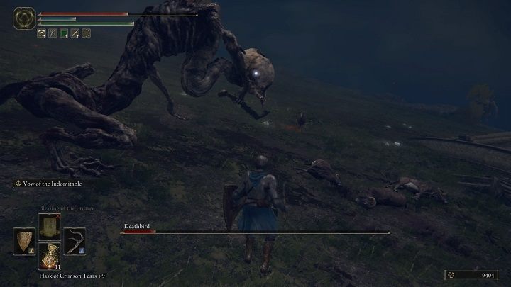 Rarely (although it happens), the boss will scream loudly, spitting out blight - Elden Ring: Deathbird - boss, how to beat? - Stormhill - Elden Ring Guide