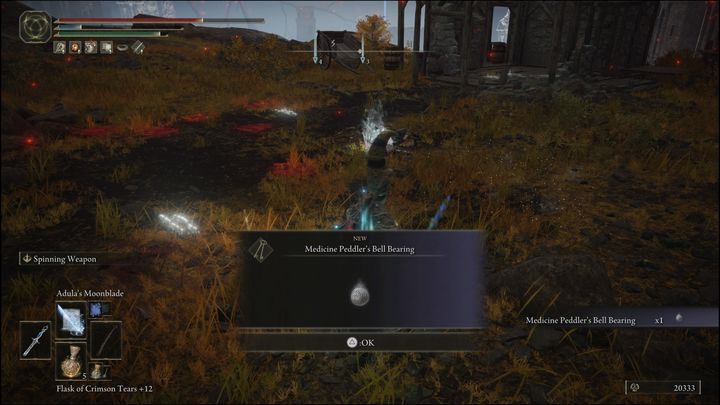 For defeating the last version of the boss, located in Caelid, you will receive Gravity Stone Peddler's Bell Bearing and 50,000 Runes - Elden Ring: Bell Bearing Hunter - boss, how to beat? - Stormhill - Elden Ring Guide