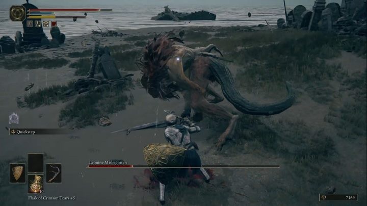 Be as aggressive and agile as your opponent, but unlike him, try not to take damage - Elden Ring: Leonine Misbegotten - boss, how to beat? - Weeping Peninsula - Elden Ring Guide