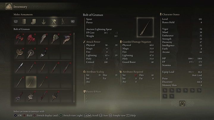 Weapon Type: Spear - Elden Ring: Legendary Armaments - list - Trophy Guide - Elden Ring Guide
