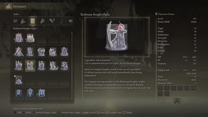 Redmane Knight Ogha's ashes are a reward for defeating the Putrid Tree Spirit - Elden Ring: Legendary Ashen Remains - Trophy Guide - Elden Ring Guide