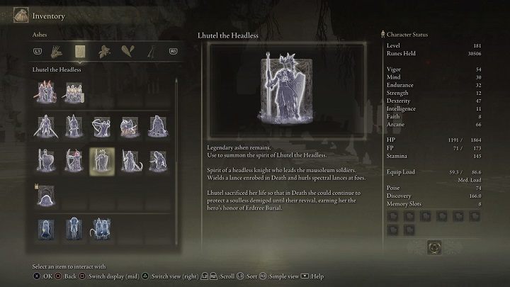 Lhutel the Headless' ashes are a reward for defeating the Cemetery Shade - Elden Ring: Legendary Ashen Remains - Trophy Guide - Elden Ring Guide
