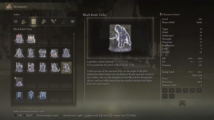 Black Knife Tiche's ashes are a reward for defeating Alecto, Black Knife Ringleader - Elden Ring: Legendary Ashen Remains - Trophy Guide - Elden Ring Guide