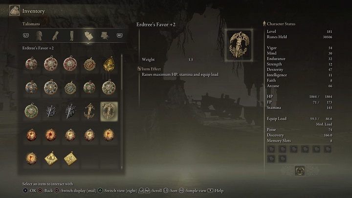 Item Effect: Increases max HP, stamina and equip load - Elden Ring: Legendary Talismans - Trophy Guide - Elden Ring Guide