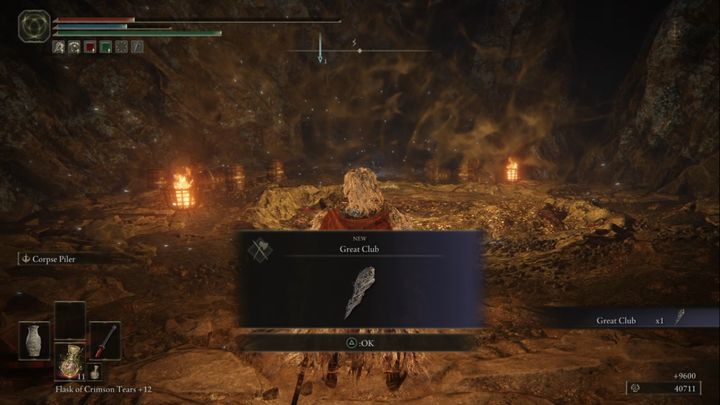 For defeating the second version of the boss, you will receive his weapon, the Great Club, and 9600 Runes - Elden Ring: Stonedigger Troll - boss, how to beat? - Limgrave - Elden Ring Guide