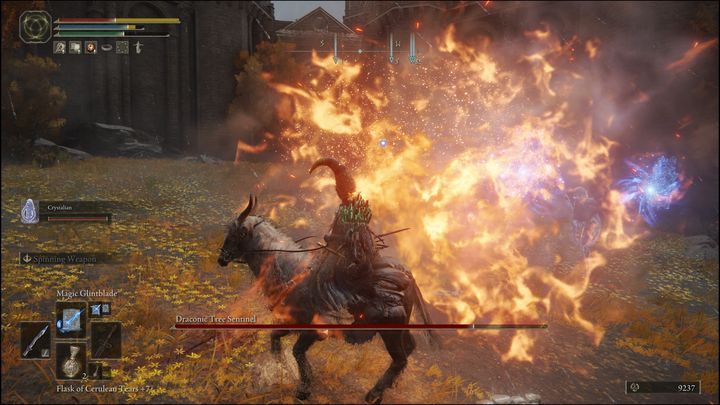 While the first stage is very similar to the regular Tree Sentinel, the second stage adds new, dangerous attacks - Elden Ring: Draconic Tree Sentinel - boss, how to defeat? - Altus Plateau - Elden Ring Guide