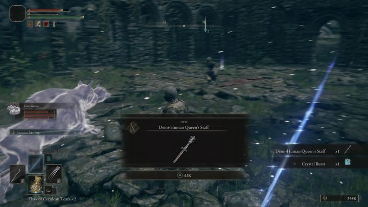 Kill him to receive his staff and the spell - Elden Ring: Sorceries and Incantations (Weeping Peninsula) - list of all - Weeping Peninsula - Elden Ring Guide