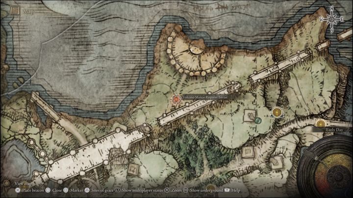 After reaching the Volcano Manor and receiving the letter that orders the murder, travel to the area marked in the screenshot - Elden Ring: Sorceries and Incantations (Mt. Gelmir) - list of all - Mt. Gelmir - Elden Ring Guide