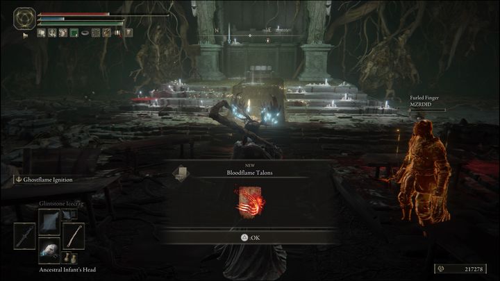 You will get this incantation after defeating the second version of, Mohg, Omen boss - Elden Ring: Sorceries and Incantations (Leyndell) - list of all - Leyndell - Elden Ring Guide